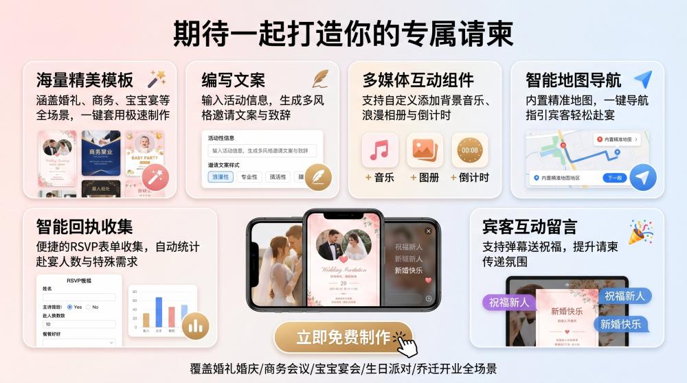 宝宝宴电子喜帖在线制作攻略✨ 商业级请柬新手也能5分钟搞定